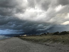 Stormy beach