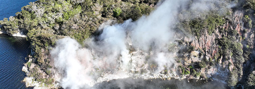 cliffs and steam
